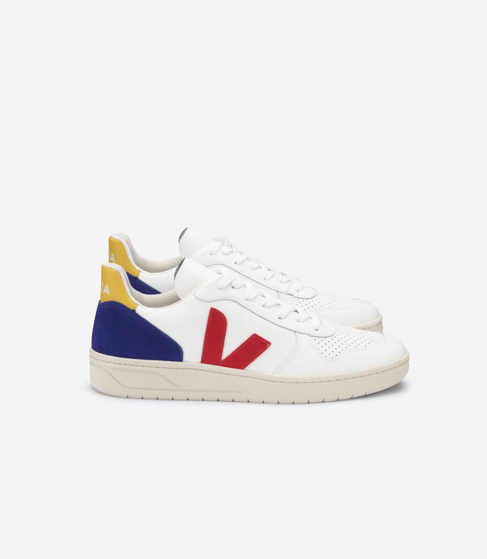 Veja Sneakers Dam - V-10 Läder - Vita - 946230-UIW